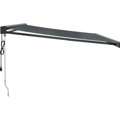 VIDAXL - Auvent rétractable anthracite 4x3 m tissu et aluminium