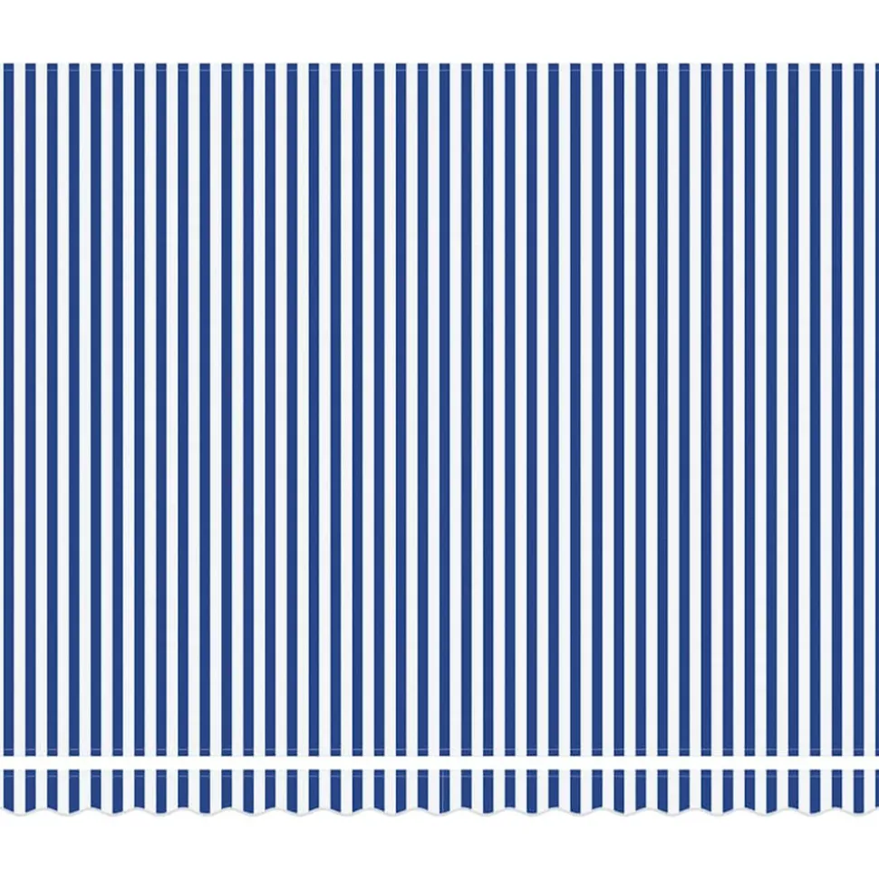 VIDAXL - Auvent rétractable bleu et blanc 4x3 m tissu et aluminium