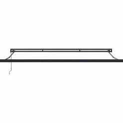 VIDAXL - Auvent rétractable bleu et blanc 4x3 m tissu et aluminium