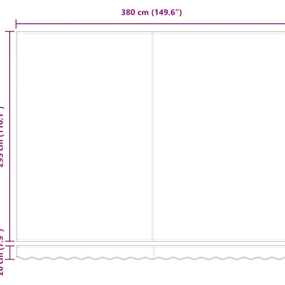 VIDAXL - Auvent rétractable bleu et blanc 4x3 m tissu et aluminium