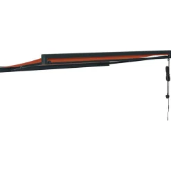 VIDAXL - Auvent rétractable orange et marron 3,5x2,5m tissu et aluminium