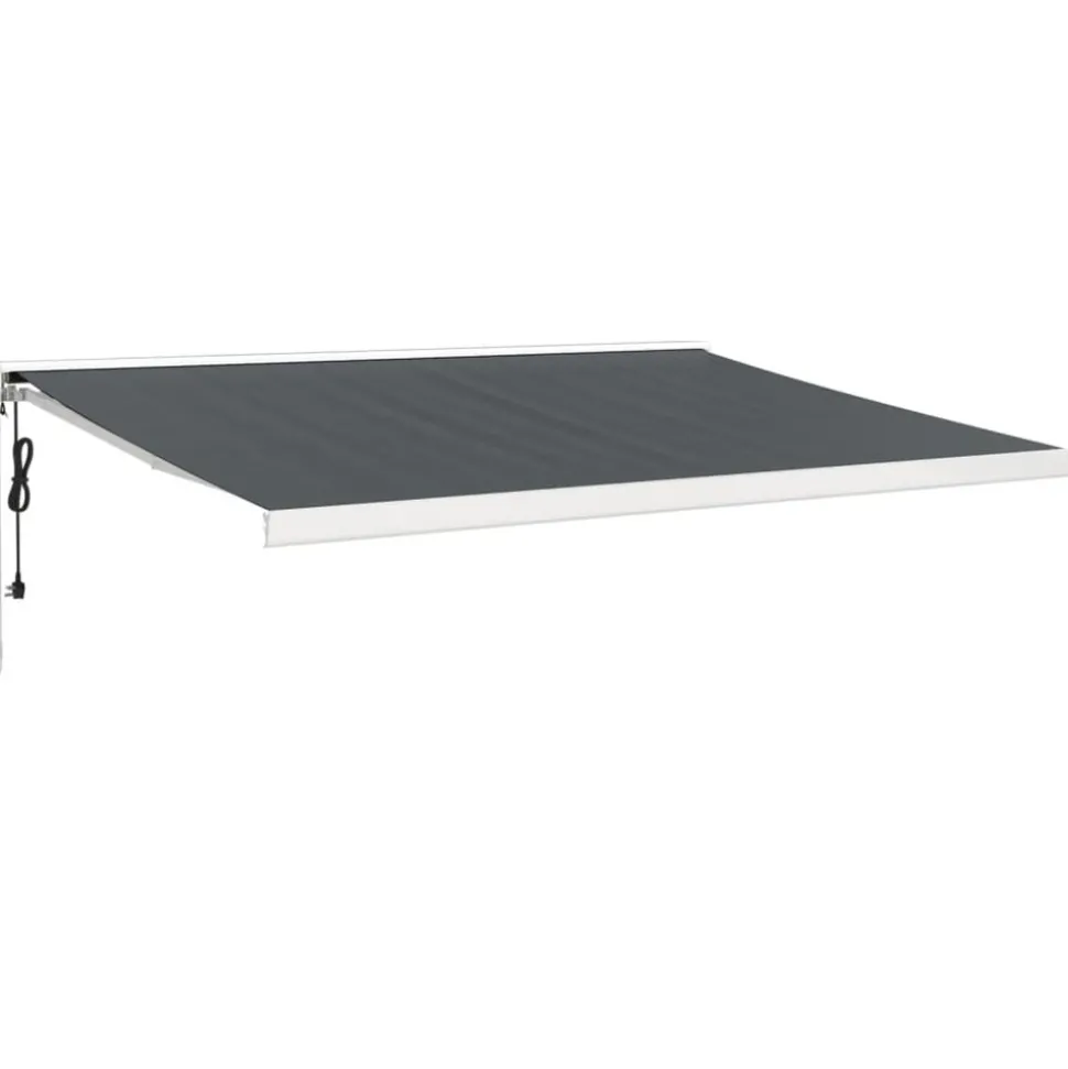 VIDAXL - Auvent rétractable anthracite 4,5x3 m tissu et aluminium