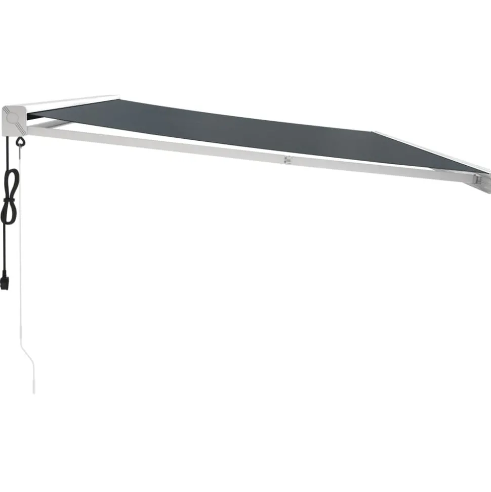 VIDAXL - Auvent rétractable anthracite 4,5x3 m tissu et aluminium