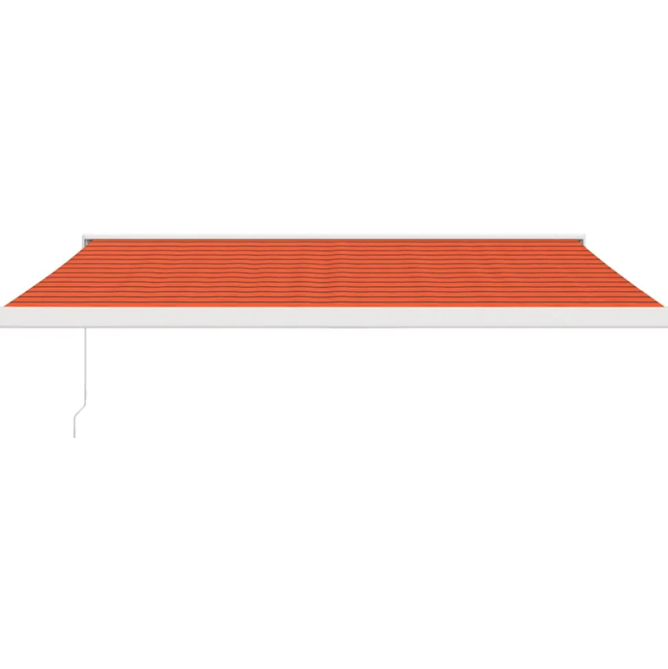 VIDAXL - Auvent rétractable orange et marron 4,5x3 m tissu et aluminium