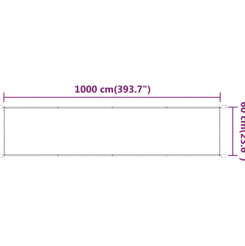 VIDAXL - Auvent vertical blanc 60x1000 cm tissu oxford