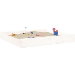 VIDAXL - Bac à sable avec sièges blanc carré bois de pin massif