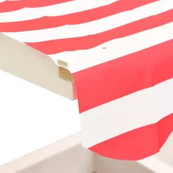 VIDAXL - Bac à sable et toit réglable bois de sapin blanc et rouge uv50