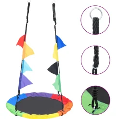 VIDAXL - Balançoire arc-en-ciel avec fanions 100 cm