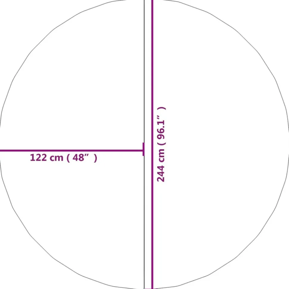 VIDAXL - Bâche de piscine gris clair ø244 cm géotextile polyester
