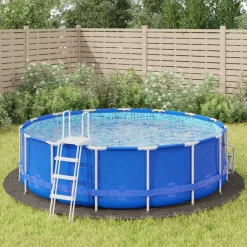 VIDAXL - Bâche de piscine gris clair ø428 cm géotextile polyester