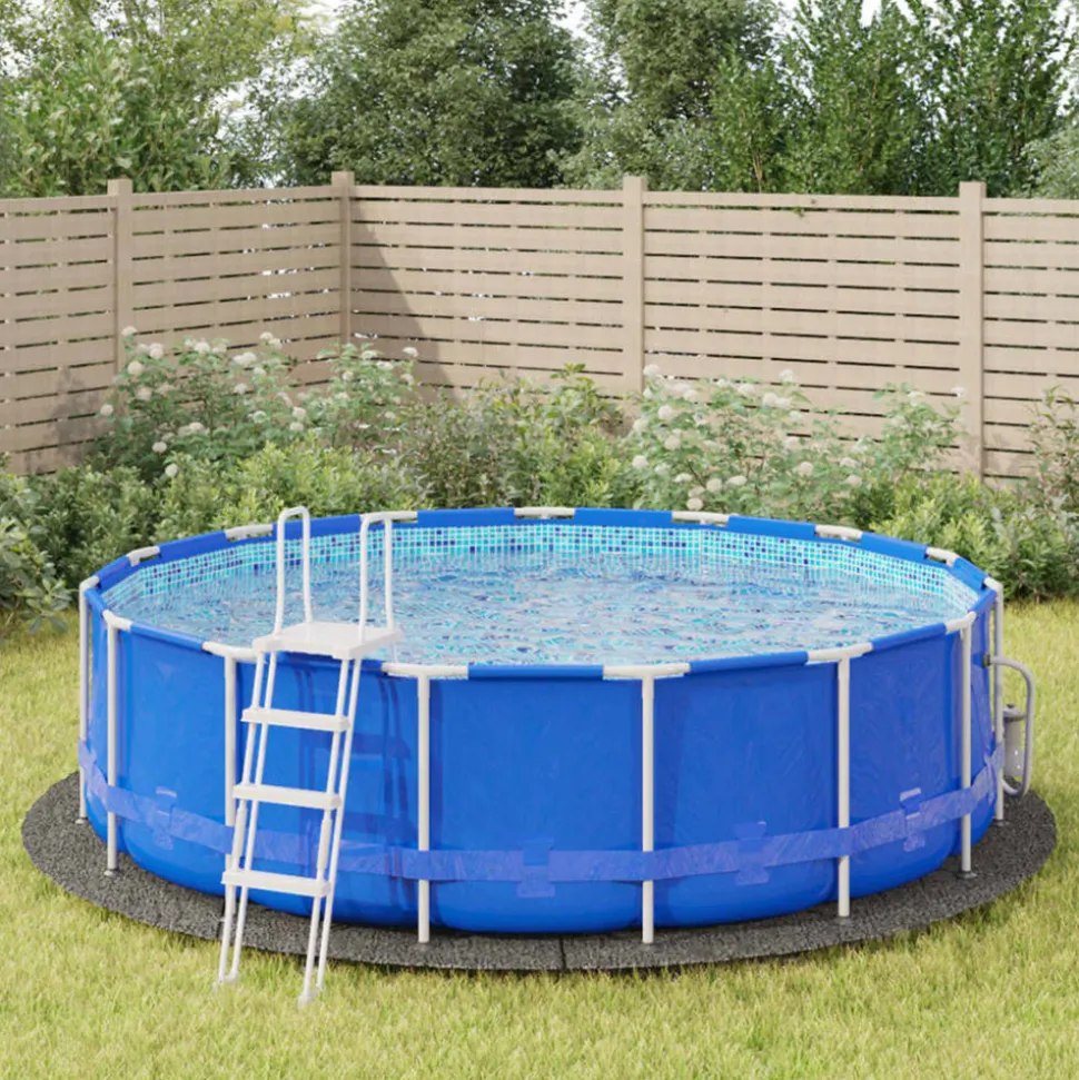 VIDAXL - Bâche de piscine gris clair ø458 cm géotextile polyester