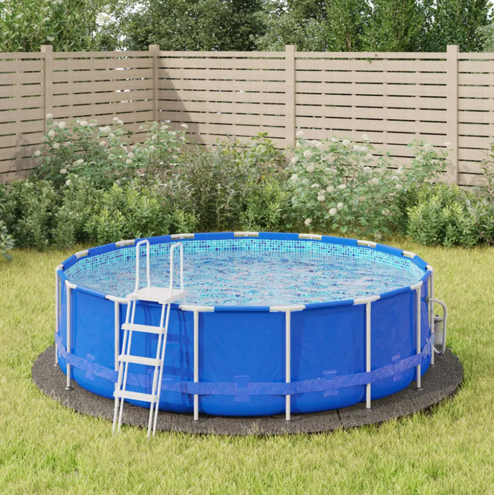 VIDAXL - Bâche de piscine gris clair ø366 cm géotextile polyester