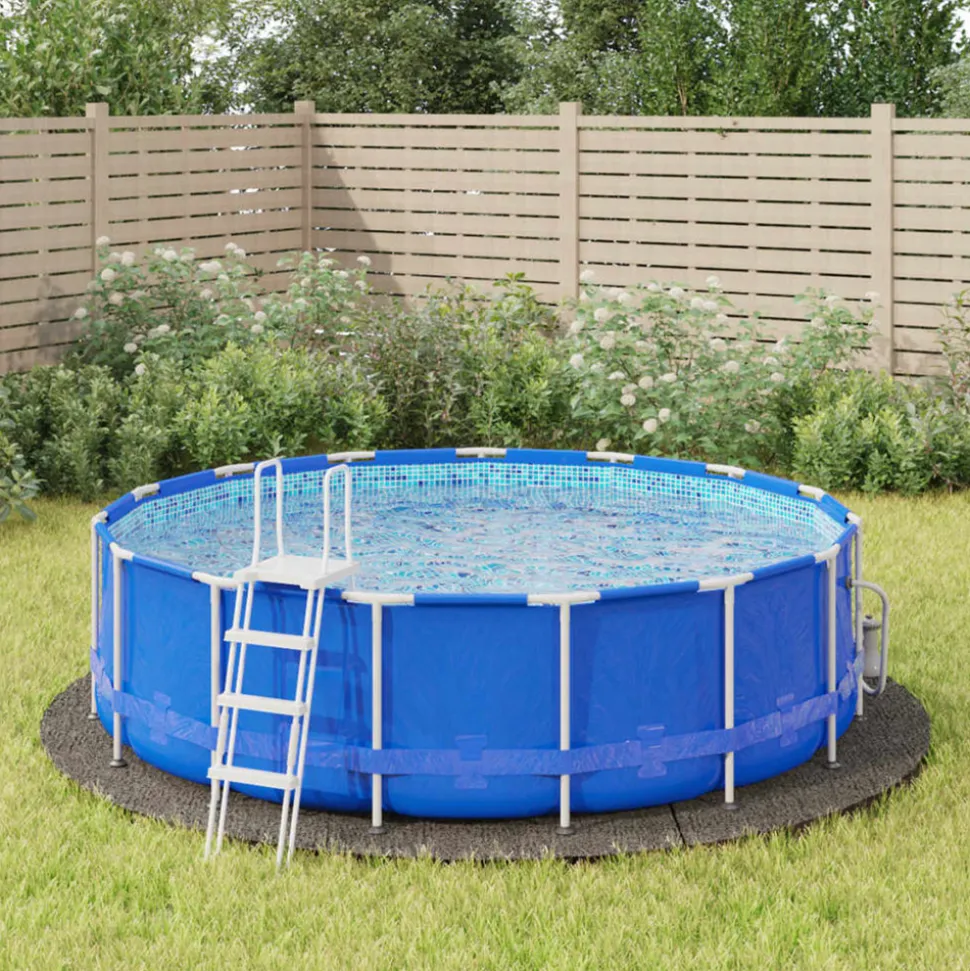 VIDAXL - Bâche de piscine gris clair ø396 cm géotextile polyester