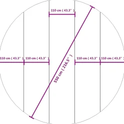VIDAXL - Bâche de piscine gris clair ø550 cm géotextile polyester
