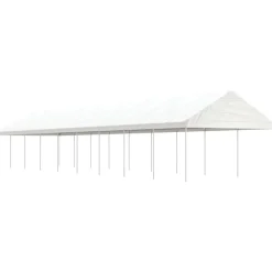 VIDAXL - Belvédère avec toit blanc 20,07x4,08x3,22 m polyéthylène