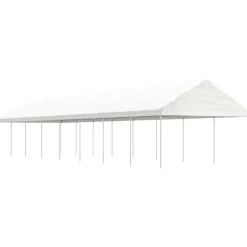VIDAXL - Belvédère avec toit blanc 17,84x4,08x3,22 m polyéthylène