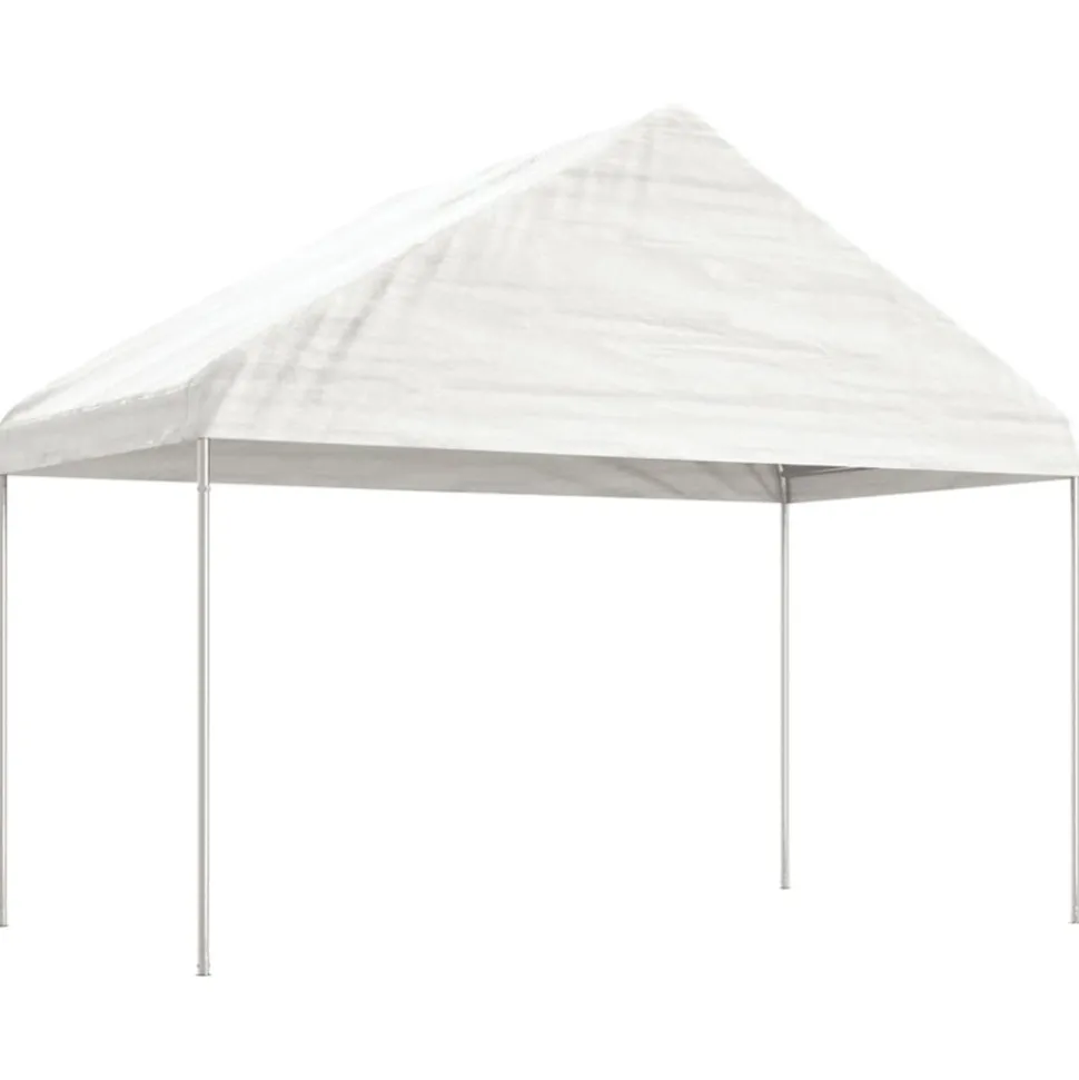VIDAXL - Belvédère avec toit blanc 17,84x4,08x3,22 m polyéthylène