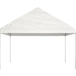 VIDAXL - Belvédère avec toit blanc 17,84x4,08x3,22 m polyéthylène