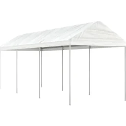 VIDAXL - Belvédère avec toit blanc 6,69x2,28x2,69 m polyéthylène
