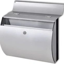 VIDAXL - Boîte à lettre sur support en acier inoxydable