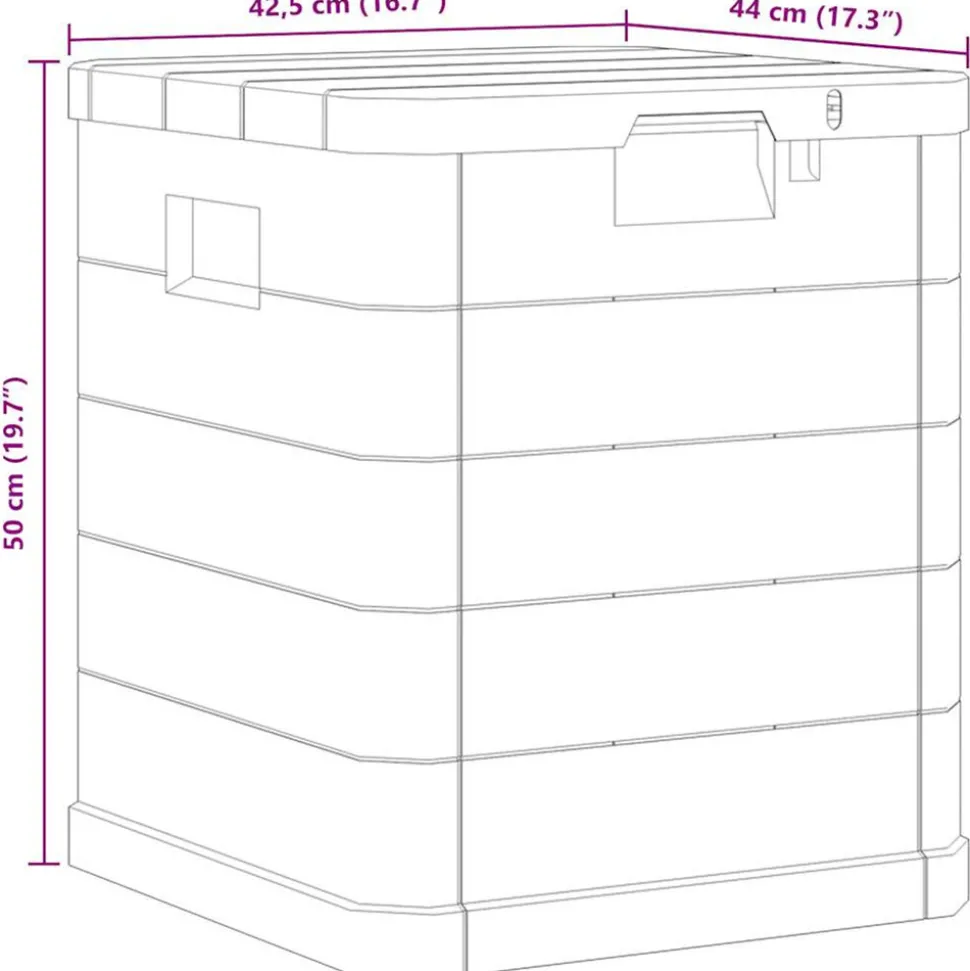 VIDAXL - Boîte de rangement de jardin 90 l gris clair