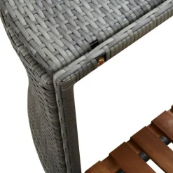 VIDAXL - Cadre de spa carré gris 268x268x55 cm résine tressée