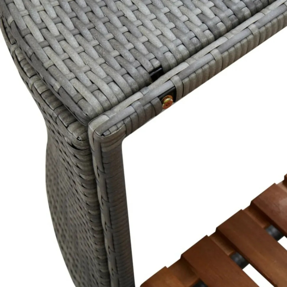 VIDAXL - Cadre de spa carré gris 268x268x55 cm résine tressée