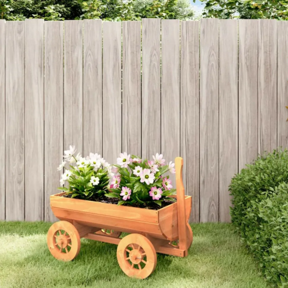 VIDAXL - Chariot décoratif 70x43x54 cm bois massif de sapin