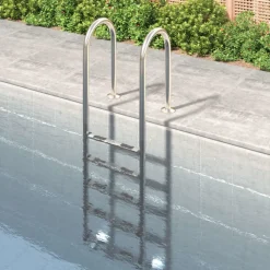 VIDAXL - Échelle de piscine 54x38x211 cm acier inoxydable 304