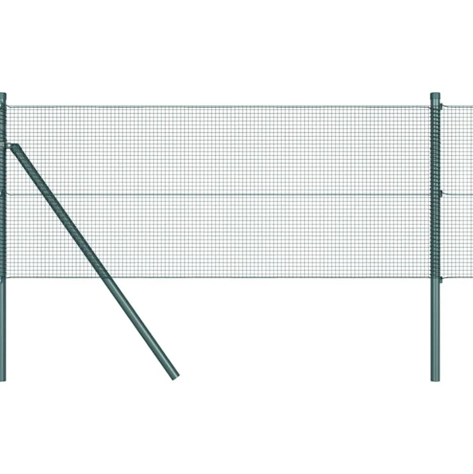 VIDAXL - Clôture avec poteaux vert 0,8 x 50 m acier