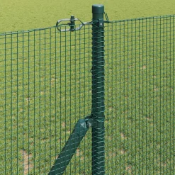 VIDAXL - Clôture avec poteaux vert 1 x 10 m acier