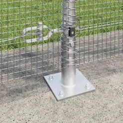 VIDAXL - Clôture avec poteaux argent 1.2 x 50 m acier