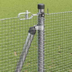 VIDAXL - Clôture avec poteaux argent 1.2 x 50 m acier