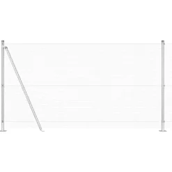 VIDAXL - Clôture avec poteaux argent 1.2 x 50 m acier