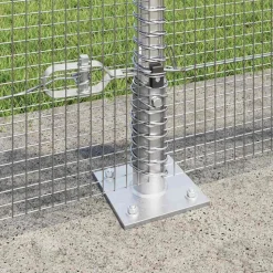 VIDAXL - Clôture avec poteaux argent 0.6 x 25 m acier