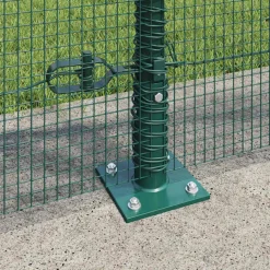 VIDAXL - Clôture avec poteaux vert 1 x 10 m acier