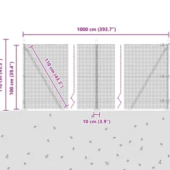 VIDAXL - Clôture avec poteaux vert 1 x 10 m acier