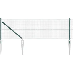 VIDAXL - Clôture avec poteaux vert 0.8 x 10 m acier