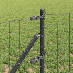VIDAXL - Clôture avec poteaux gris 0.8 x 25 m acier