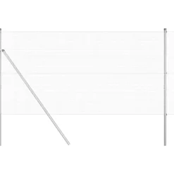 VIDAXL - Clôture avec poteaux argent 1.4 x 10 m acier
