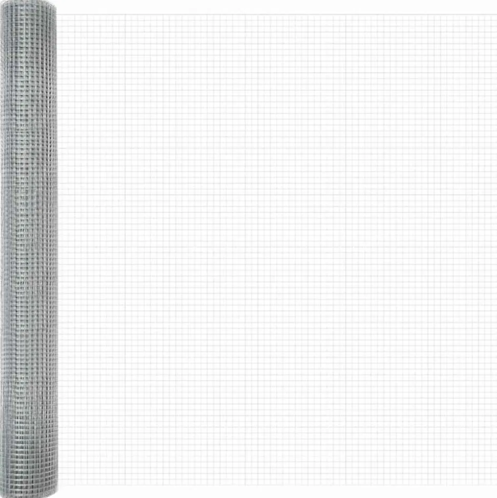 VIDAXL - Clôture avec poteaux argent 1.4 x 10 m acier