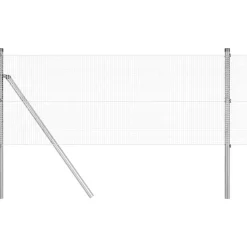 VIDAXL - Clôture avec poteaux argent 0.5 x 25 m acier