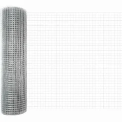 VIDAXL - Clôture avec poteaux argent 0.5 x 25 m acier