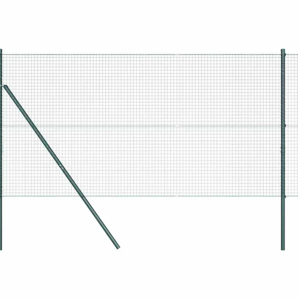 VIDAXL - Clôture avec poteaux vert 1.2 x 25 m acier