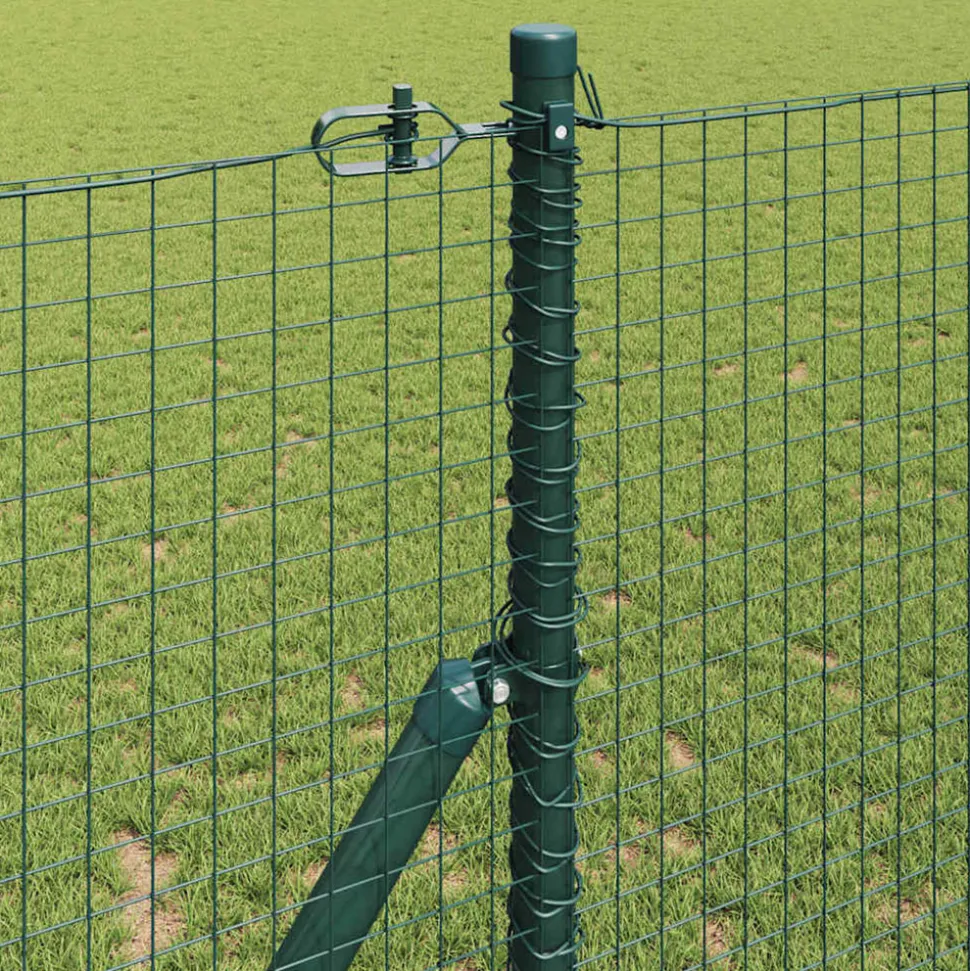 VIDAXL - Clôture avec poteaux vert 1.2 x 25 m acier