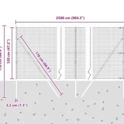 VIDAXL - Clôture avec poteaux vert 1.2 x 25 m acier