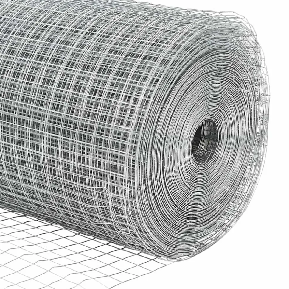 VIDAXL - Clôture en fil soudé argent 0.5 x 50 m acier