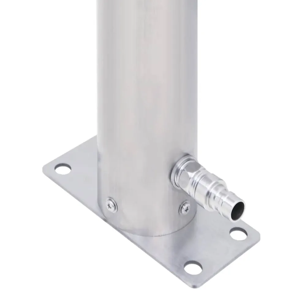 VIDAXL - Colonne à eau de jardin 60 cm acier inoxydable rond