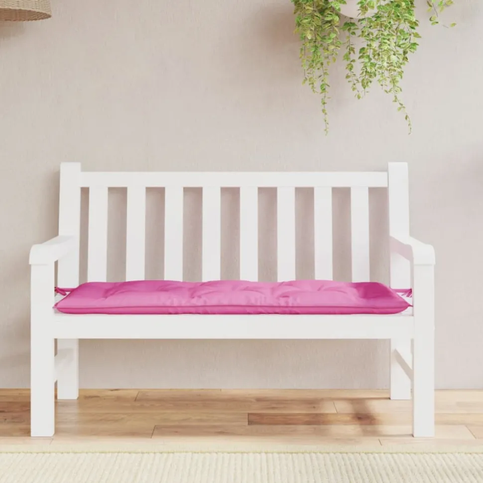 VIDAXL - Coussin de banc de jardin rose 120x50x7 cm tissu