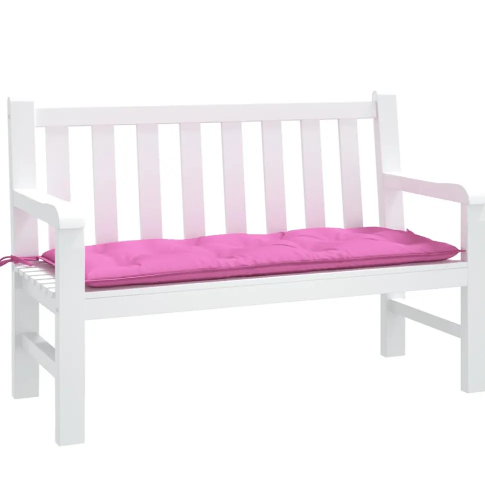 VIDAXL - Coussin de banc de jardin rose 120x50x7 cm tissu